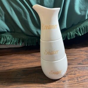 Avon Sugar Cream and Shaker Set Stackable